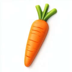 Isolated 3D Carrot on White Background