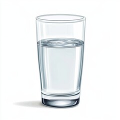 Empty glass of water on white background (1)