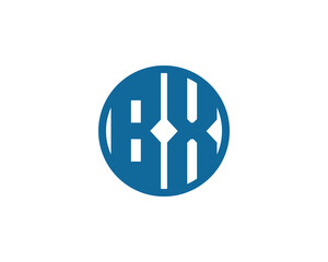 BX logo design vector template. BX