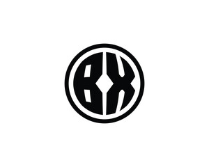 BX logo design vector template. BX