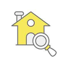 Property Search icon vector stock illustration