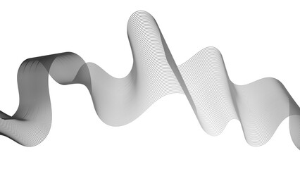 Abstract backdrop with grey wave gradient lines