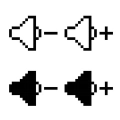 Volume icon pixel. Sound icon 8 bit