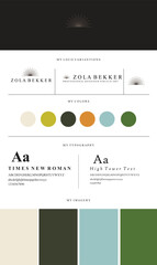 Creative Brand Board in Opulence Era Style