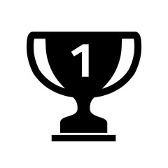 Trophy cup icon. Champion cup vector