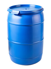 blue plastic barrel