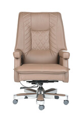 Leather office chair isolated image on white 