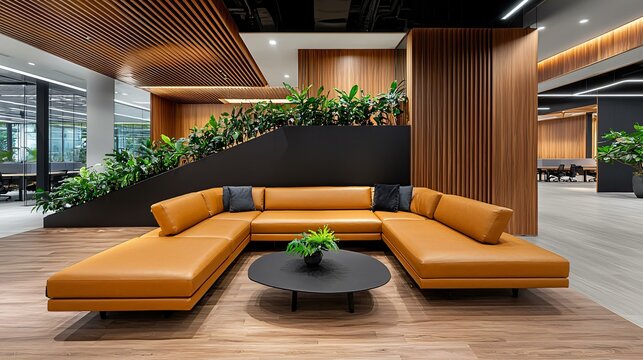 Modern office using solar energy as a visible sign of ESG implementation.