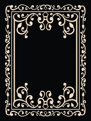 Romantic Flourish Wedding Frame Art Deco