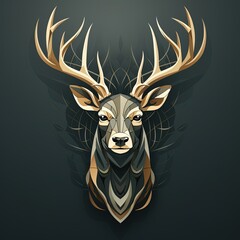 Fototapeta premium deer head vector