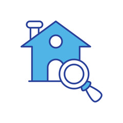 Property Search icon vector stock illustration