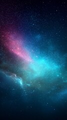 Fototapeta premium Stunning illustration of starry cosmos. Colorful nebula swirls galaxies star clusters planets cosmic clouds in vast outer space. Fantastic banner background of starry night sky suitable