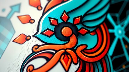 Dark Geometric Tech Mesh Design