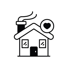 Home Sweet Home icon vector stock illustration