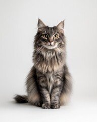 Obraz premium Majestic Gray Cat Portrait