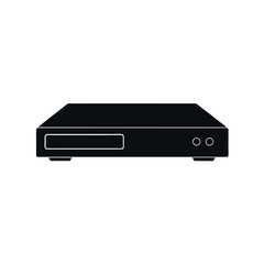 dvd blu ray player vector silhouette