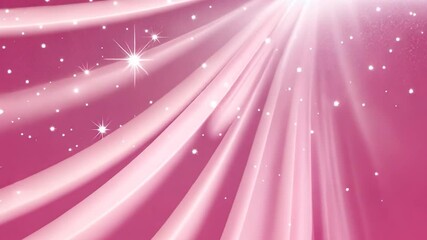 Abstract pink background with bright stars and a burst of light evokes a magical, shiny celebration