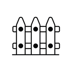 Fence icon vector stock illustration