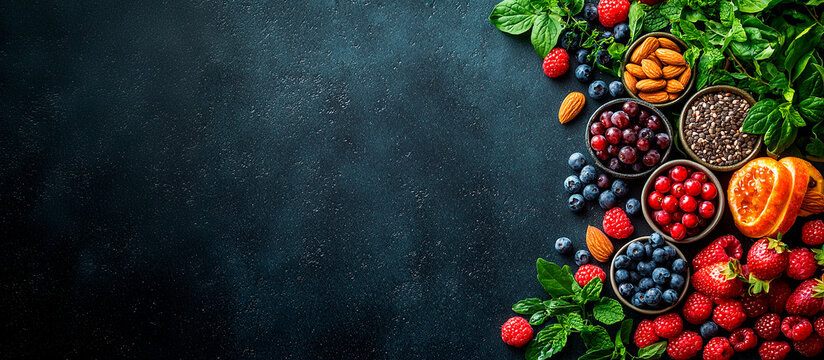 Banner de comida con espacio para texto