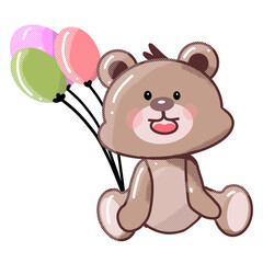 teddy bear with a balloon