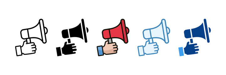 Broadcast  Icon Set Multiple Style Collection