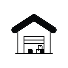 Warehouse Spaces icon vector stock illustration