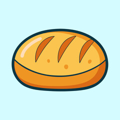 vector illustration of burrito bread loaf