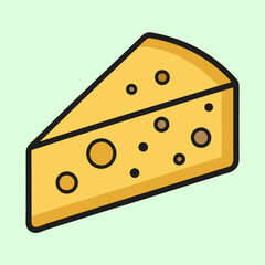 vector illustration of cheese wedge
