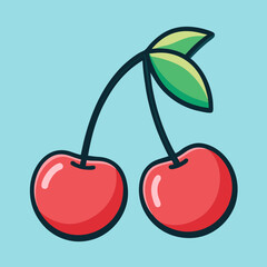 vector illustration of cherries