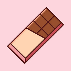 vector illustration of  chocolate bar