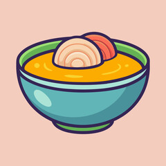 vector illustration of a clam chowder