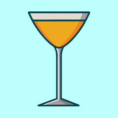 vector illustration of a cocktail glass