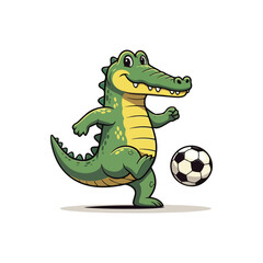 Cute Crocodile Waving Hand Cartoon Vector Icon Illustration. Animal Nature Icon Concept Isolated