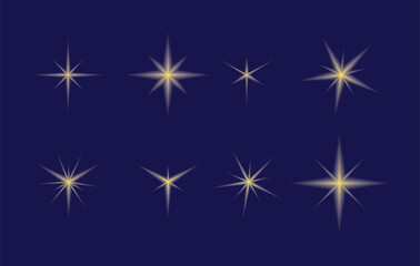 Star Light Effect Collection EPS Vector
