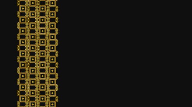 Ukrainian pattern. Ukrainian embroidery. Dark background and yellow pattern