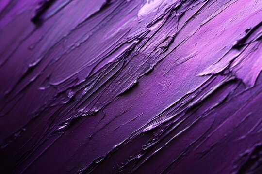 Thick purple paint is textured on canvas, visible brush strokes detail. Use this image for backgrounds, arts, crafts, or anything artistic.