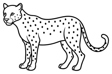 Minimalist Cheetah Sketch