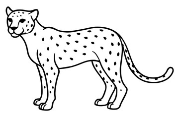 Minimalist Cheetah Sketch