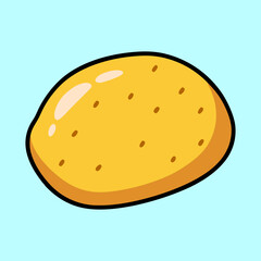 vector illustration of a baked potato
