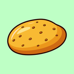 vector illustration of a baked potato