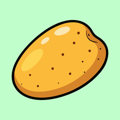 vector illustration of a baked potato