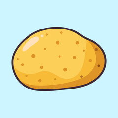 vector illustration of a baked potato