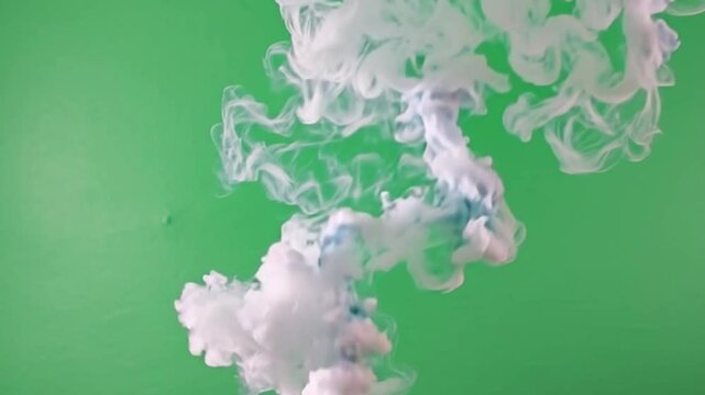 4K White Vape Smoke on Green Screen - Chroma Key