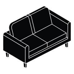 Modern Sofa Vector – Modern Furniture Illustration for Interior, Decor & Graphic Design Projects