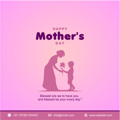 Happy Mothers Day Social Media Post Design for Creative Greetings

