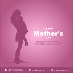 Happy Mothers Day Social Media Post Design for Creative Greetings

