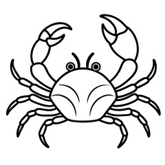 Minimalist Crab Vector