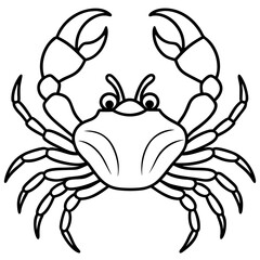 Minimalist Crab Vector