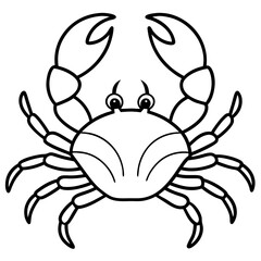 Minimalist Crab Vector