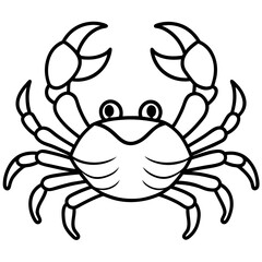 Minimalist Crab Vector